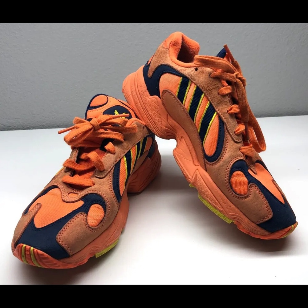 Adidas Yung 1 Hi Sneakers Tennis Athletic Shoes Orange Blue Mens Sz 7.5 Gym Run